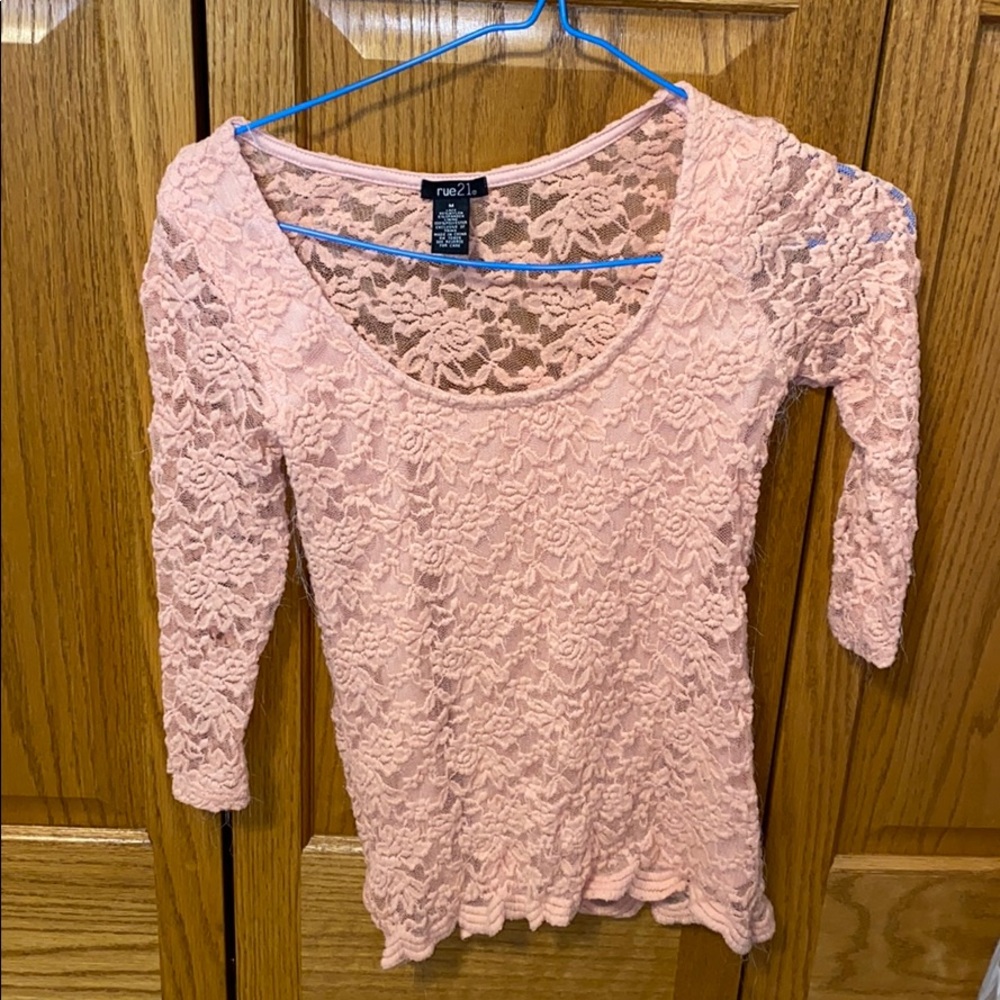 Small Pink Lace Top